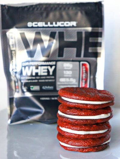 Red Velvet Protein Whoopie Pies