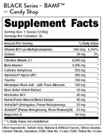 Bucked Up BAMF Black High Stimulant Nootropic Pre Workout Pre-Workout Bucked Up Size: 30 Servings Flavor: Welcome to Miami (Strawberry Mango Pineapple), Candy Shop (Sour Gummy)