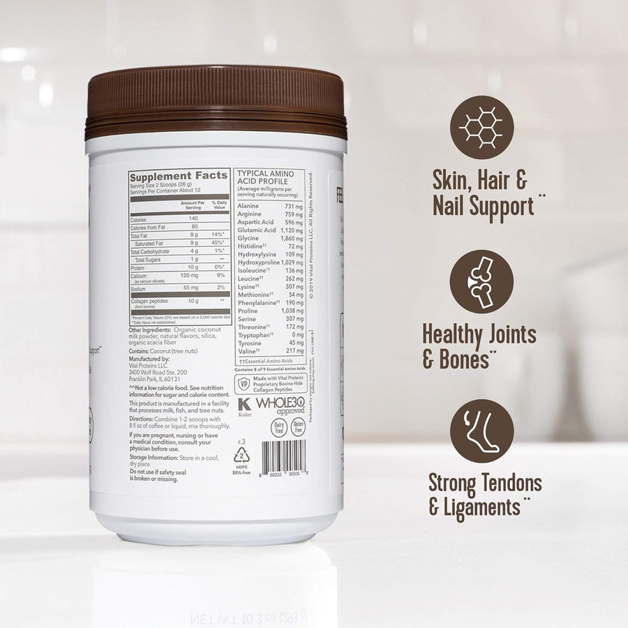 Vital Proteins Collagen Creamer Collagen Vital Proteins Size: 12 Servings Flavor: Vanilla, Coconut, Mocha