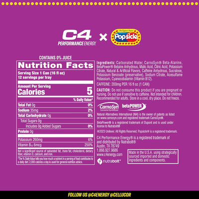 #nutrition facts_12 Cans / Grape Popsicle
