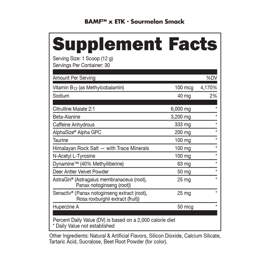Bucked Up ETK Fit - Pre Workout Pre-Workout Bucked Up Size: 30 Servings Flavor: BAMF - Sourmelon Smack, Woke AF - Sour Watermelon