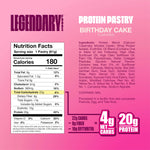 Legendary Foods Tasty Pastry Pop Tart Healthy Snacks Legendary Foods Size: 10 Pastries Flavor: Birthday Cake, Cinnamon Brown Sugar, Strawberry, Blueberry, Hot Fudge Sundae, Chocolate Cake, Red Velvet, Cookies and Cream