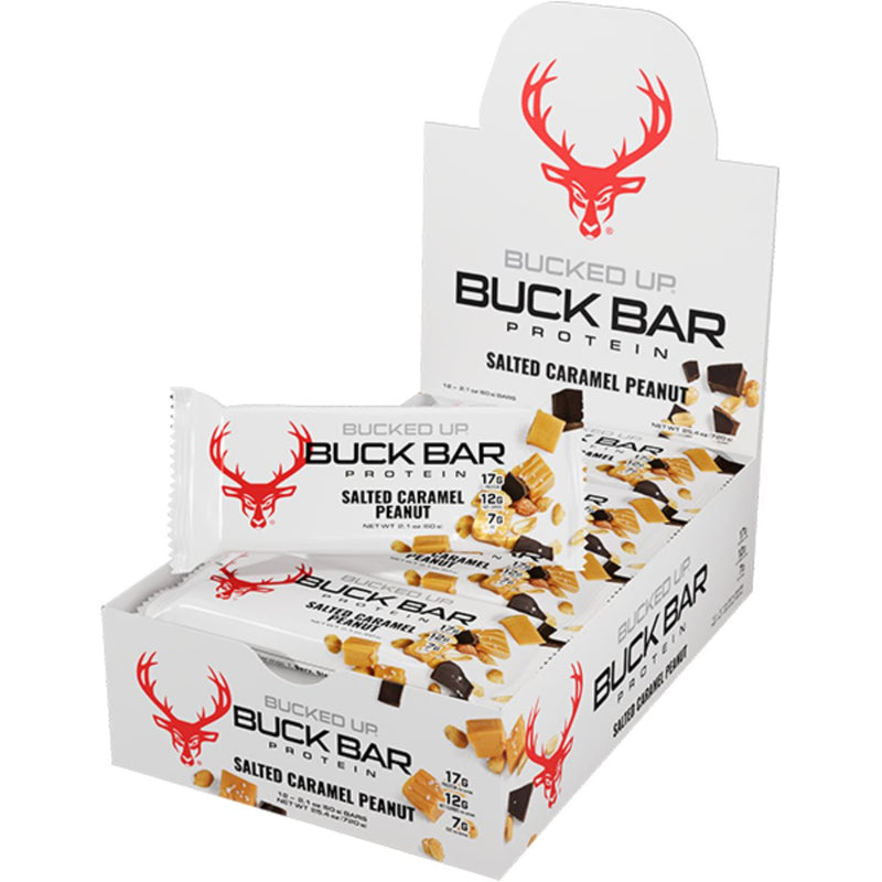 Bucked Up Buck Bars Bucked Up Size: 12 Bars Flavor: Salted Caramel Peanut