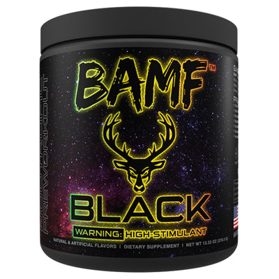 Bucked Up BAMF Black High Stimulant Nootropic Pre Workout Pre-Workout Bucked Up Size: 30 Servings Flavor: Candy Shop (Sour Gummy)