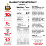Labrada Lean Body Protein Shake RTD RTD Labrada Size: 12 Cartons Flavor: Pina Colada, Chocolate Peanut Butter, Banana, Vanilla, Cafe Mocha (Caffeinated), Chocolate, Cookies & Cream, Creamy Salted Caramel, Strawberry, Chocolate Mint