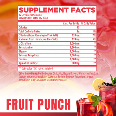 #nutrition facts_12 Bottles / Fruit Punch