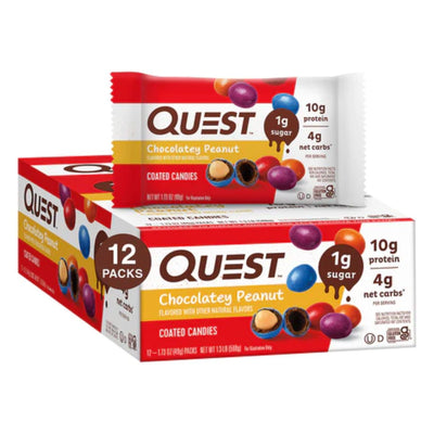 Quest Chocolatey Coated Peanut Candies Healthy Snacks Quest Nutrition Size: 12 Pack