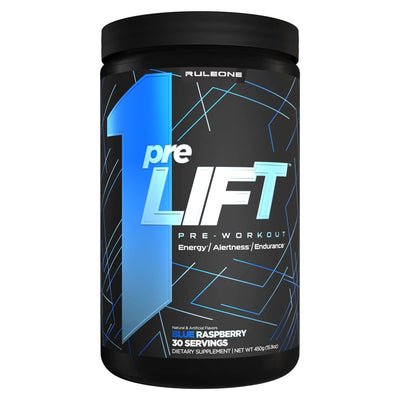 R1 preLIFT pre-workout Pre-Workout Rule One Size: 30 Servings Flavor: Blue Raspberry