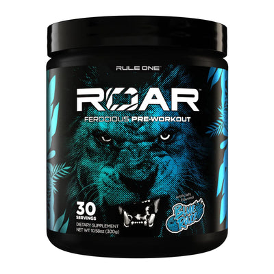 R1 Roar Ferocious Pre-Workout Pre-Workout Rule One Size: 30 Servings Flavor: Blue Razz