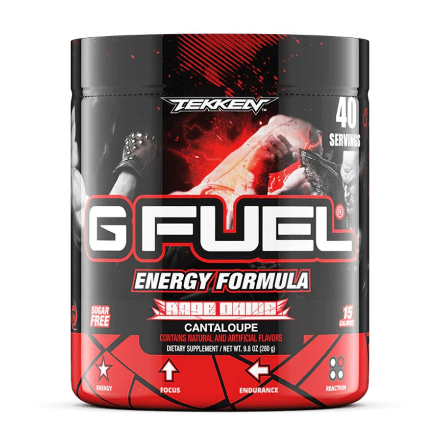 G FUEL Energy Formula Pre-Workout G Fuel Size: 40 Servings Flavor: RAGE DRIVE (Cantaloupe)