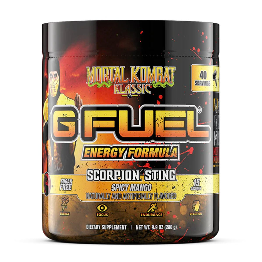 G FUEL Energy Formula Pre-Workout G Fuel Size: 40 Servings Flavor: SCORPION STING KLASSIC (Spicy Mango)