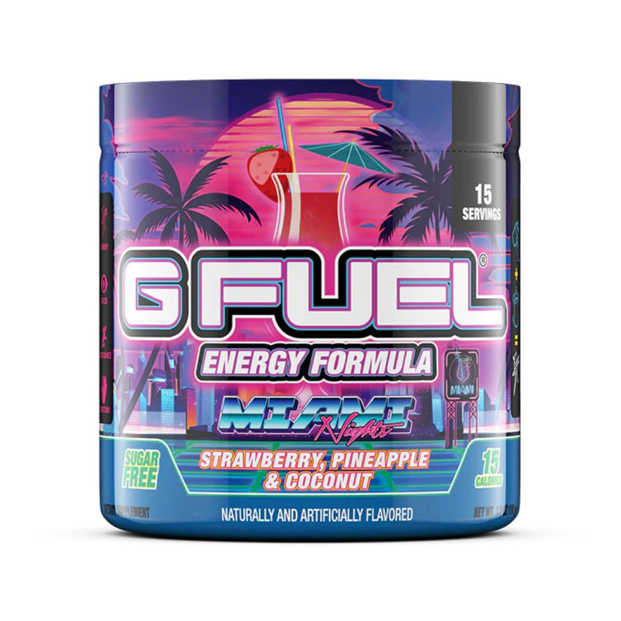 G FUEL Energy Formula Pre-Workout G Fuel Size: 15 Servings, 40 Servings Flavor: HYPE SAUCE (Raspberry Lemonade), BLUE ICE (Blue Raspberry), MIAMI NIGHTS (Strawberry Piña Colada), SOUR BLUE CHUG RUG (Sour Blue Raspberry), RAGIN&