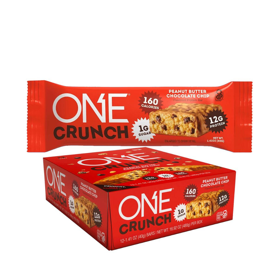 ONE Crunch Healthy Snacks ONE Size: 12 Bars Flavor: Cinnamon French Toast, Marshmallow Treat, Peanut Butter Chocolate Chip