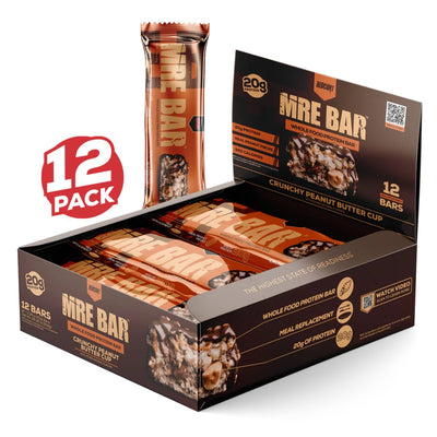 Redcon1 MRE Protein Bar Healthy Snacks RedCon1 Size: 12 Bars Flavor: Crunchy Peanut Butter Cup
