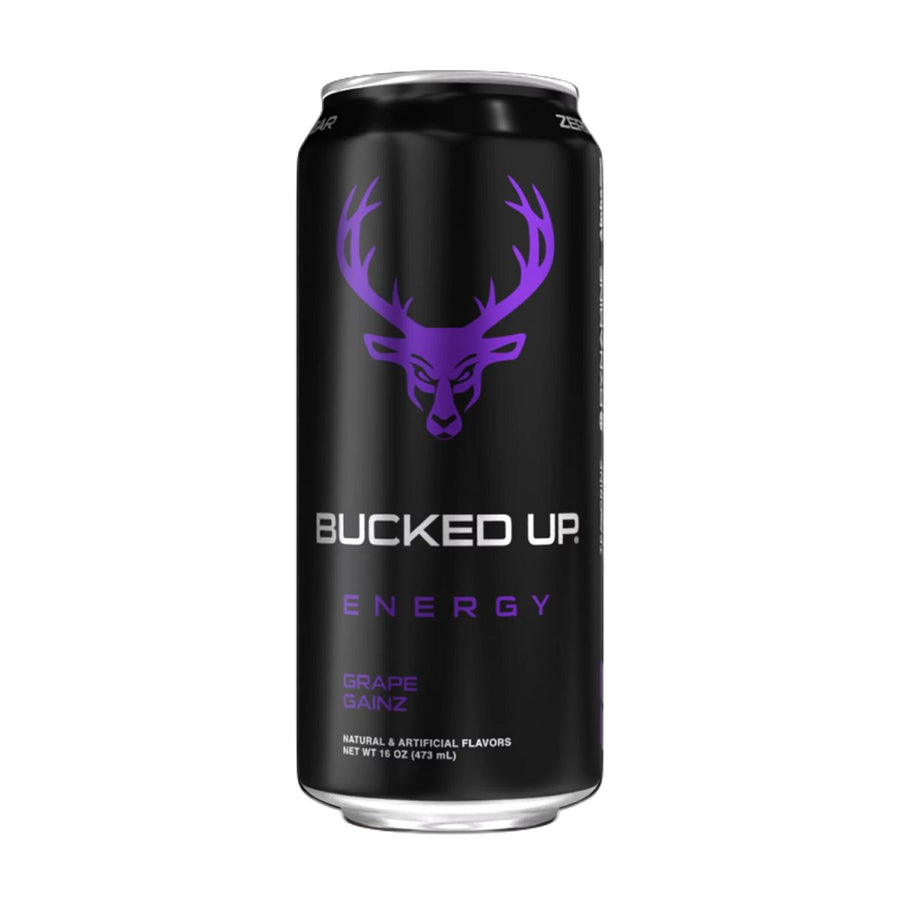 Bucked Up Energy Drink Energy Drink Bucked Up Size: 12 Pack Flavor: Grape Gainz
