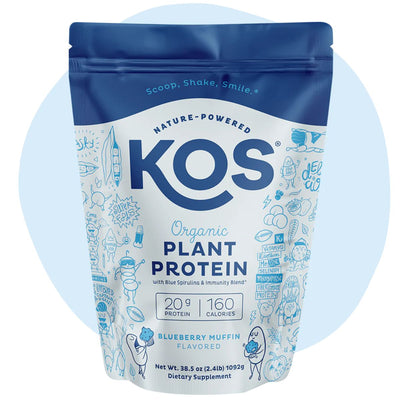 KOS Organic Plant Protein Protein KOS Size: 28 Servings Flavor: Blueberry Muffin