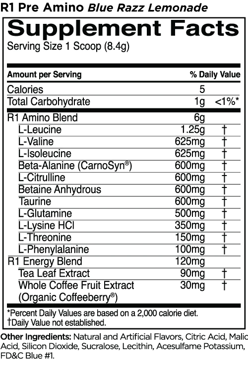 R1 Pre-Amino Aminos Rule One Size: 30 Servings Flavor: Watermelon Splash, Blue Razz Lemonade, Fruit Punch, Pineapple Orange, Peach Mango, Juicy Grape, Rainbow Candy