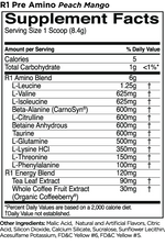 R1 Pre-Amino Aminos Rule One Size: 30 Servings Flavor: Watermelon Splash, Blue Razz Lemonade, Fruit Punch, Pineapple Orange, Peach Mango, Juicy Grape, Rainbow Candy