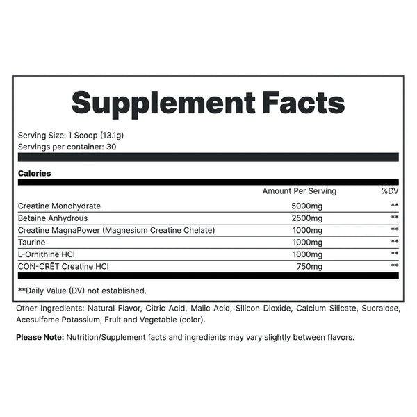 Redcon1 Tango Creatine Creatine RedCon1 Size: 30 Servings Flavor: Grape, Strawberry Kiwi, Tigers Blood, Icy Lemonade, Unflavored