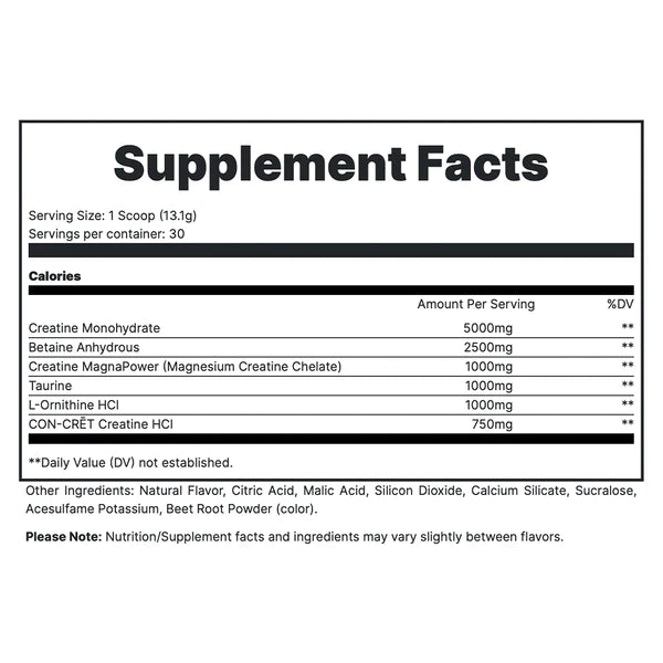 Redcon1 Tango Creatine Creatine RedCon1 Size: 30 Servings Flavor: Grape, Strawberry Kiwi, Tigers Blood, Icy Lemonade, Unflavored