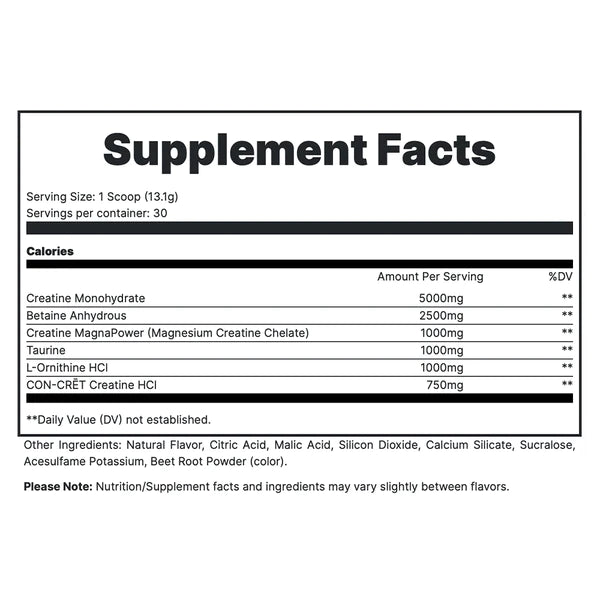 Redcon1 Tango Creatine Creatine RedCon1 Size: 30 Servings Flavor: Grape, Strawberry Kiwi, Tigers Blood, Icy Lemonade, Unflavored