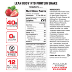Labrada Lean Body Protein Shake RTD RTD Labrada Size: 12 Cartons Flavor: Pina Colada, Chocolate Peanut Butter, Banana, Vanilla, Cafe Mocha (Caffeinated), Chocolate, Cookies & Cream, Creamy Salted Caramel, Strawberry, Chocolate Mint