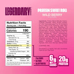 Legendary Foods Protein Sweet Roll Legendary Foods Size: 10 Bars Flavor: Wild Berry, Chocolate, Cinnamon