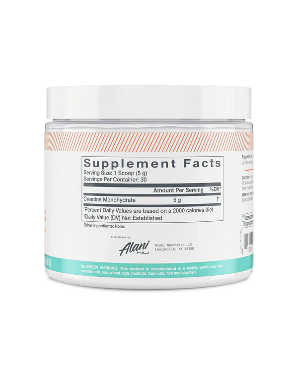 Alani Nu Creatine Creatine Alani Nu Size: 30 Servings Flavor: Unflavored