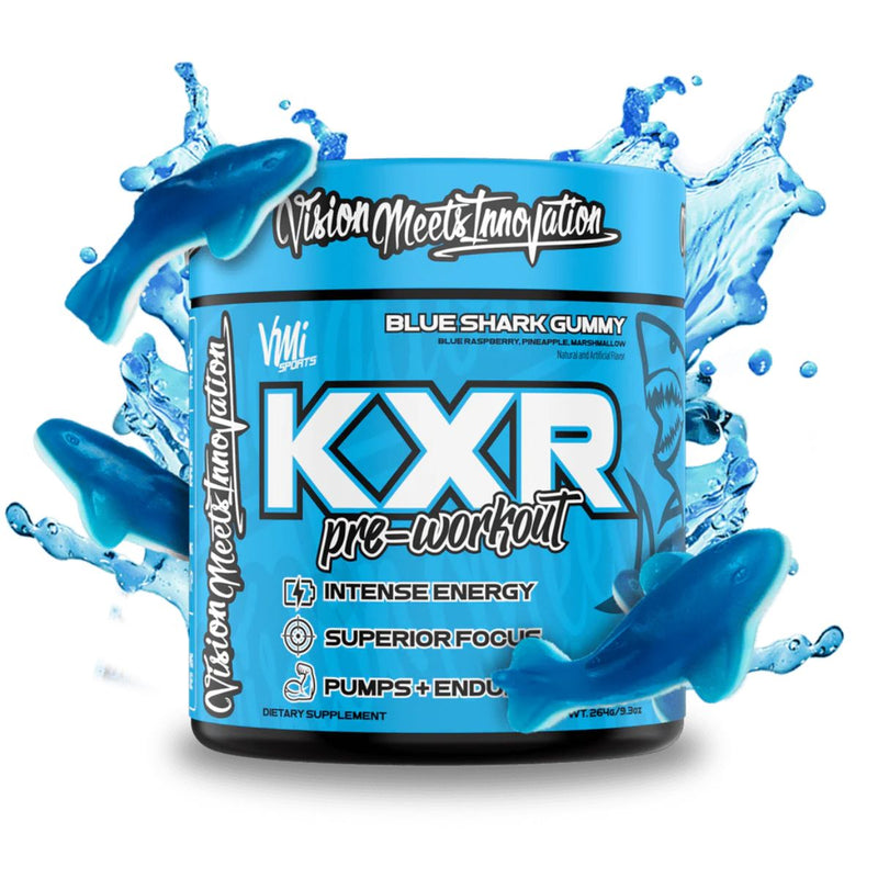 K-XR Intense Pre Workout Pre-Workout VMI Sports Size: 30 Servings Flavor: Blue Shark Gummy