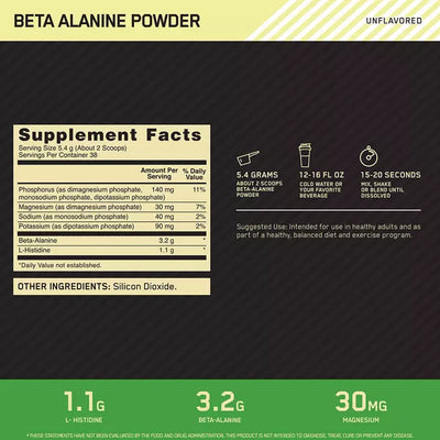 Optimum Nutrition Beta-Alanine Single Ingredient Optimum Nutrition Size: 37 Servings