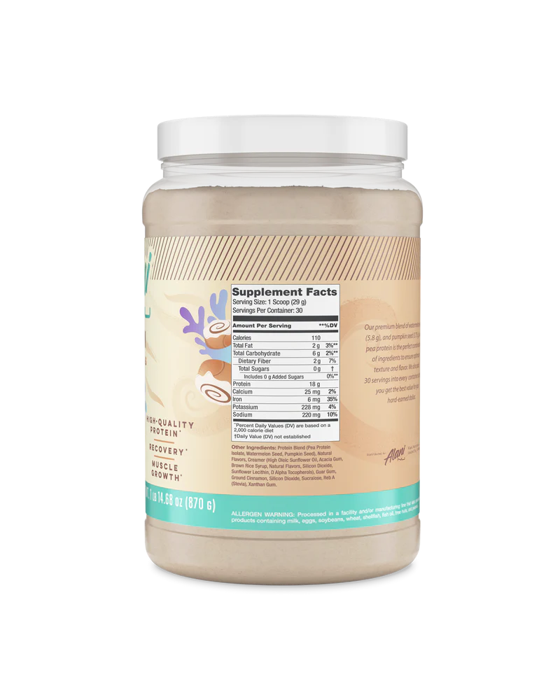 Alani Nu Vegan Protein Powder Protein Alani Nu Size: 25 Servings Flavor: Cinni Buns, Frosted Flurry