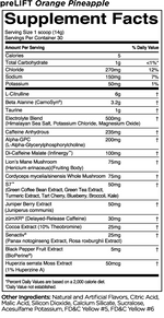 R1 preLIFT pre-workout Pre-Workout Rule One Size: 30 Servings Flavor: Snow Cone, Blue Raspberry, Wild Grape, Black Cherry Limeade, Orange Pineapple