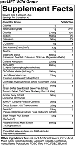 R1 preLIFT pre-workout Pre-Workout Rule One Size: 30 Servings Flavor: Snow Cone, Blue Raspberry, Wild Grape, Black Cherry Limeade, Orange Pineapple
