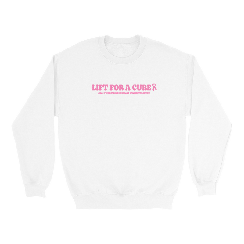 Lift for a cure sweatshirt Apparel & Accessories CampusProtein.com Colors: White Sizes: Small (S)