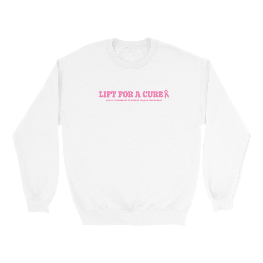 Lift for a cure sweatshirt Apparel & Accessories CampusProtein.com Colors: White Sizes: Small (S)