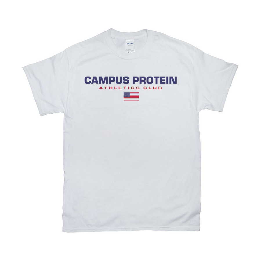 CP Athletics Club Tee Apparel & Accessories CampusProtein.com Colors: White T-Shirt Sizes: Medium (M)