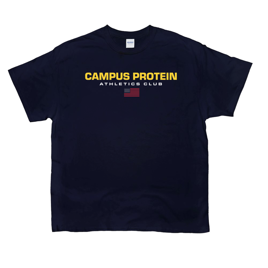 CP Athletics Club Tee Apparel & Accessories CampusProtein.com Colors: Navy T-Shirt Sizes: Extra Large (XL)