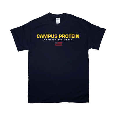 CP Athletics Club Tee Apparel & Accessories CampusProtein.com Colors: Navy T-Shirt Sizes: Medium (M)