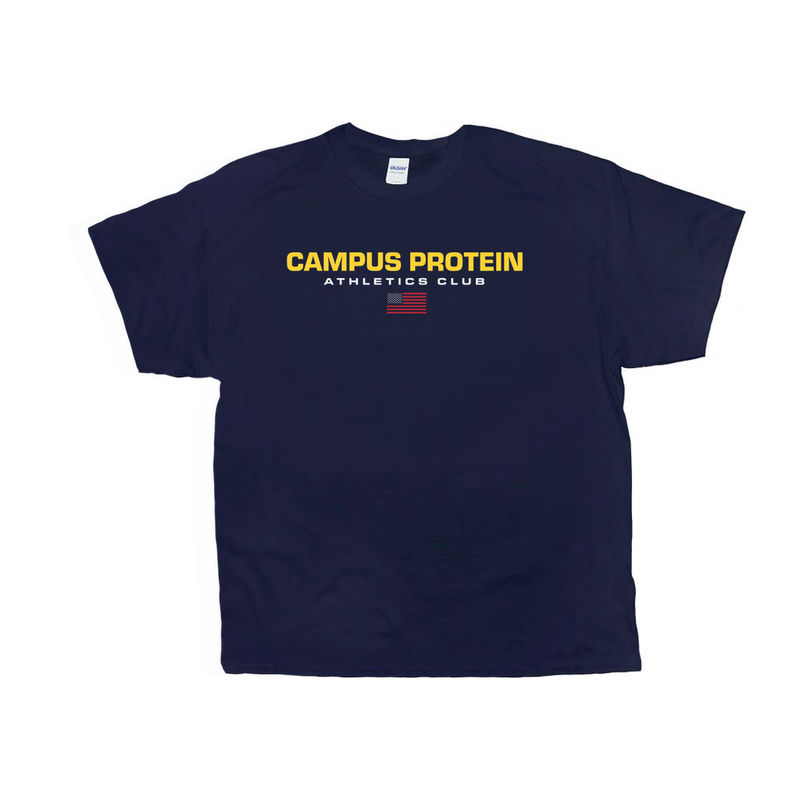 CP Athletics Club Tee Apparel & Accessories CampusProtein.com Colors: Navy T-Shirt Sizes: XXL (2XL)