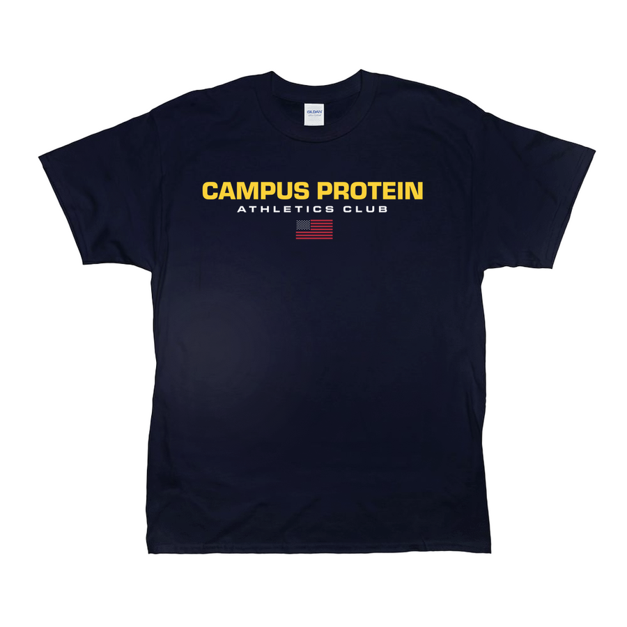 CP Athletics Club Tee Apparel & Accessories CampusProtein.com Colors: Navy T-Shirt Sizes: Large (L)