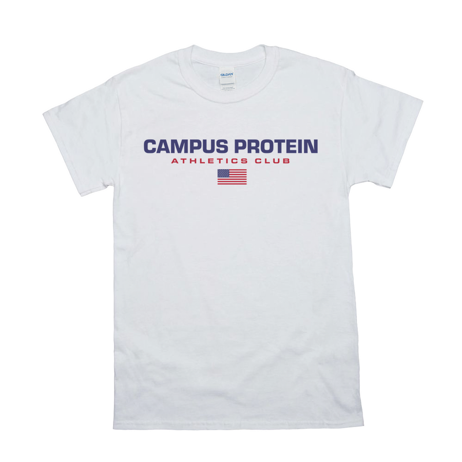 CP Athletics Club Tee Apparel & Accessories CampusProtein.com Colors: White T-Shirt Sizes: Small (S)