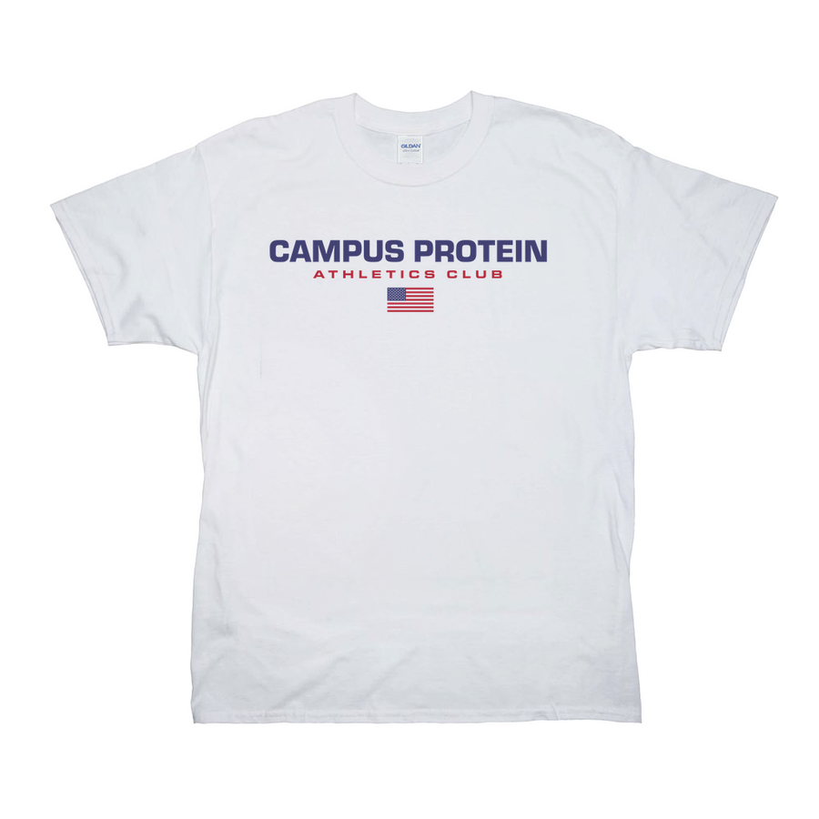 CP Athletics Club Tee Apparel & Accessories CampusProtein.com Colors: White T-Shirt Sizes: Large (L)