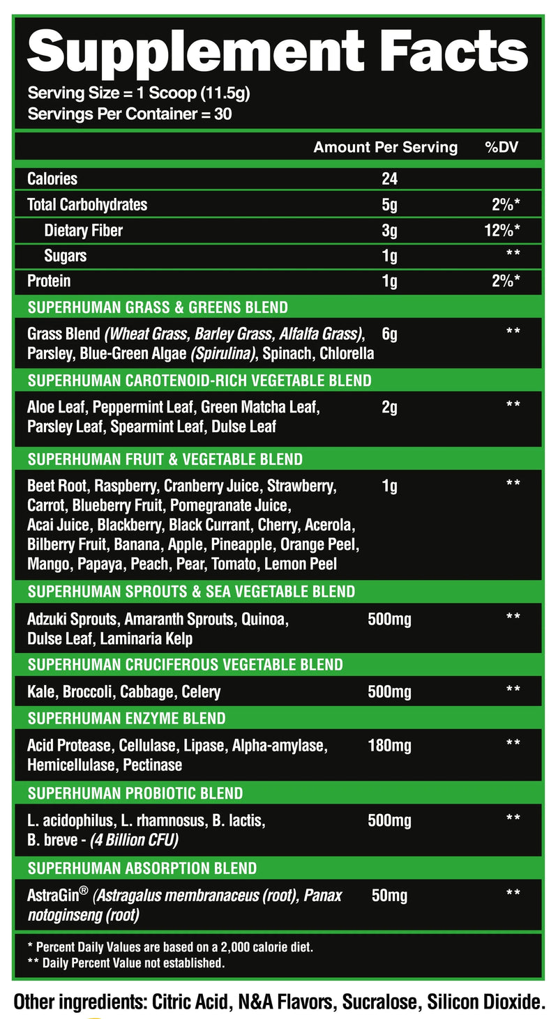 Alpha Lion Superhuman Greens Vitamins Alpha Lion Size: 30 Servings Flavor: Manchild Mango