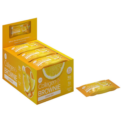 321 GLO Collagen + Brownie Healthy Snacks 321 GLO Size: 12 Brownies Flavor: Lemon Zest
