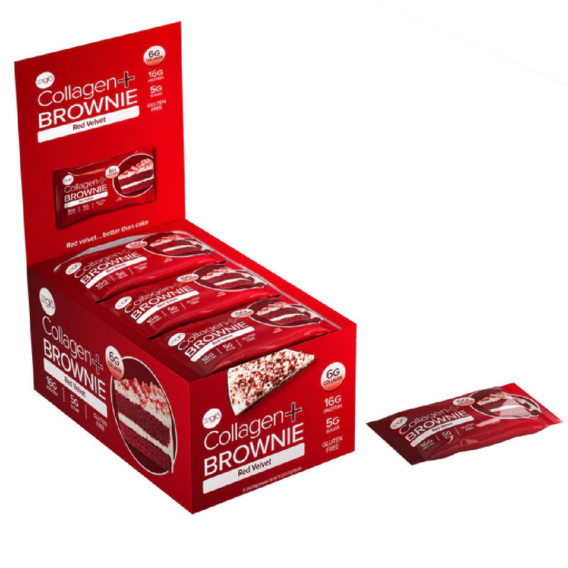 321 GLO Collagen + Brownie Healthy Snacks 321 GLO Size: 12 Brownies Flavor: Red Velvet