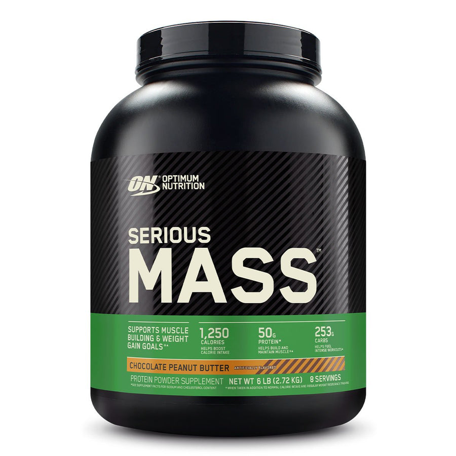 Optimum Nutrition Serious Mass Protein Mass Gainers Optimum Nutrition Size: 6 Lbs. Flavor: Chocolate Peanut Butter