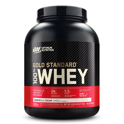 Gold Standard 100% Whey Protein Optimum Nutrition Size: 5 Lbs Flavor: Cookies N' Cream