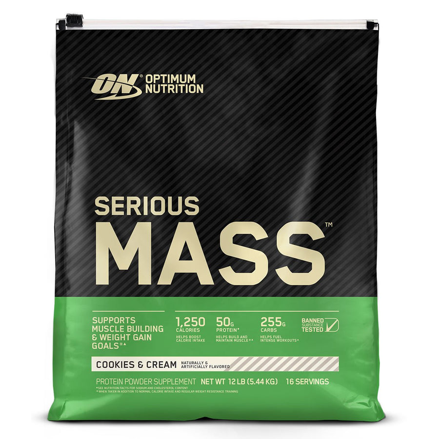 Optimum Nutrition Serious Mass Protein Mass Gainers Optimum Nutrition Size: 12 Lbs. Flavor: Cookies and Cream