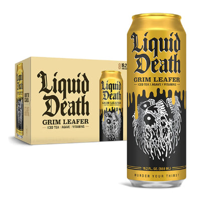 Liquid Death Iced Tea Liquid Death Size: 12 Pack Flavor: Grim Leafer