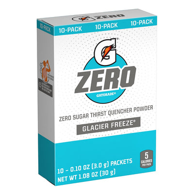 Gatorade G Zero Powder Packs Hydration Gatorade Size: 10 Packets Flavor: Glacier Freeze